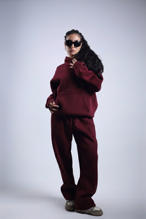 Burgundy Basic Hoodie