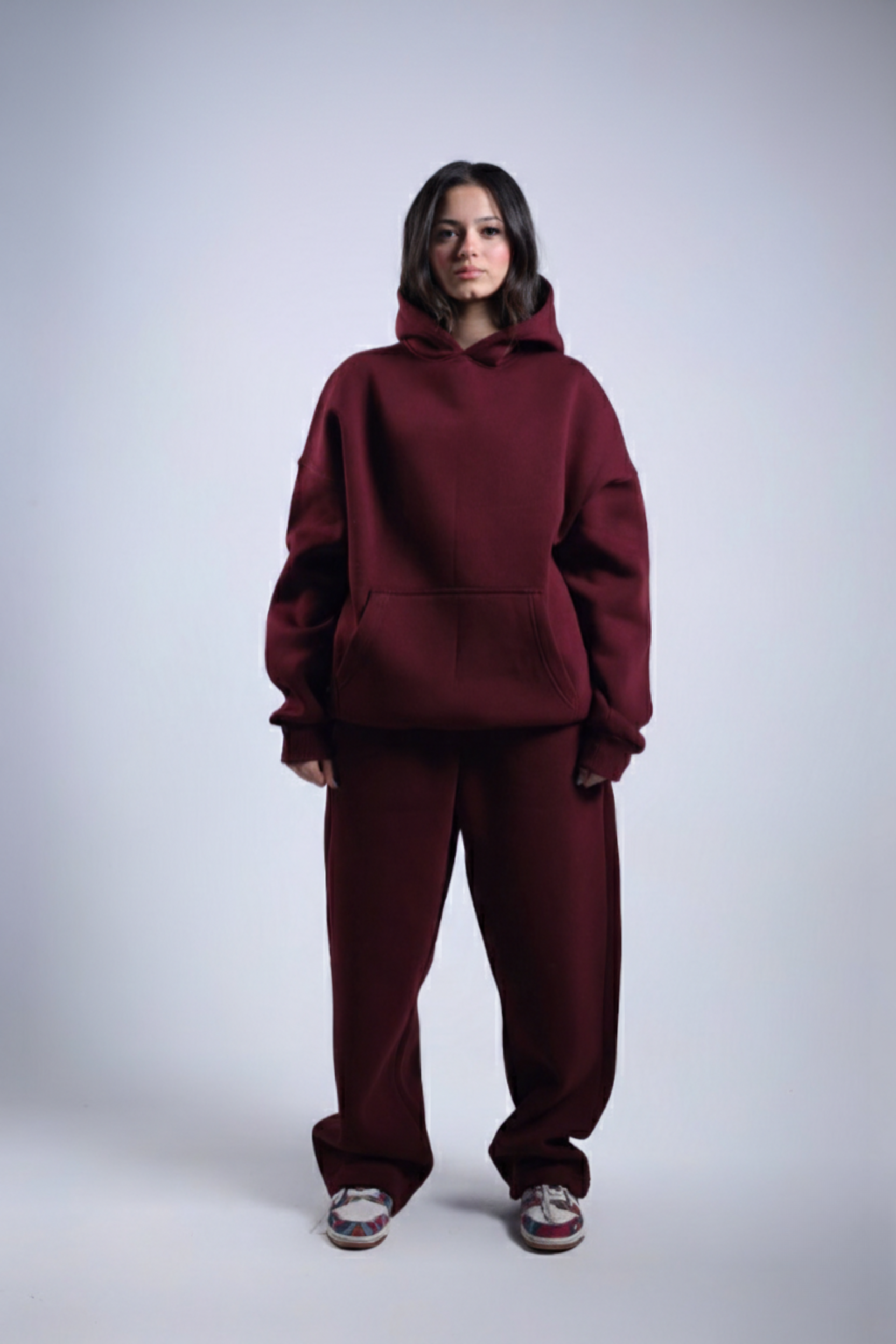 Burgundy Basic Hoodie